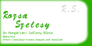 rozsa szelesy business card